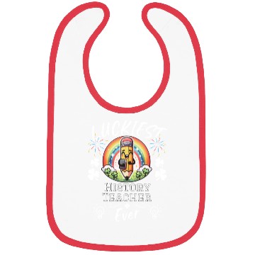 Discover Luckiest History Teacher School Bibs