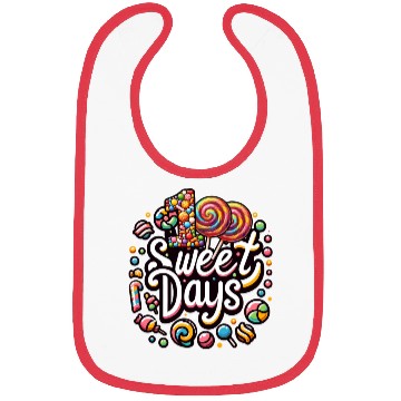 Discover School Bibs, 100 Sweet Days Cute Candies