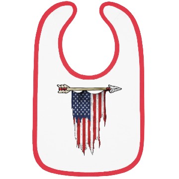 Discover Arrow American Flag Bibs