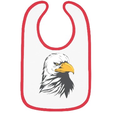 Discover Bald Eagle Head Cartoon Bibs