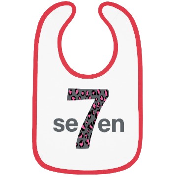 Discover Seven in pink animal print Bibs