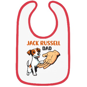 Discover Jack Russell Terrier Dad Typography Bibs