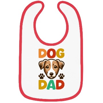Discover Jack Russell Terrier Dog Dad Typography Bibs