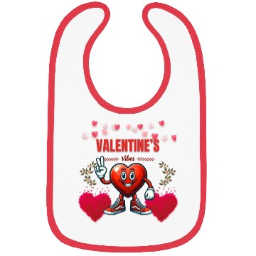 Discover Valentine’s Day Embrace Animated Heart Characters Bibs