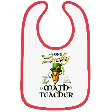 Discover One Lucky Math Teacher Bibs