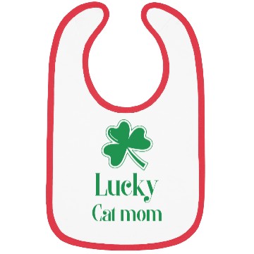 Discover Lucky Cat Mom St Patrick's Day Bibs