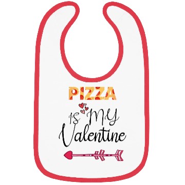 Discover PIZZA is my valentine - Arrow Pointing Right Bibs