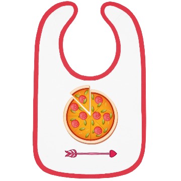 Discover PIZZA is my valentine - Arrow Pointing Left Bibs