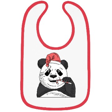 Discover Panda Candy Cane Pastry Maker Gift Bibs