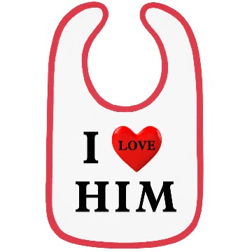 Discover i love him Valentine's Day Bibs