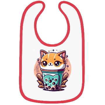 Discover Anime Cat Bubble Tea Bibs