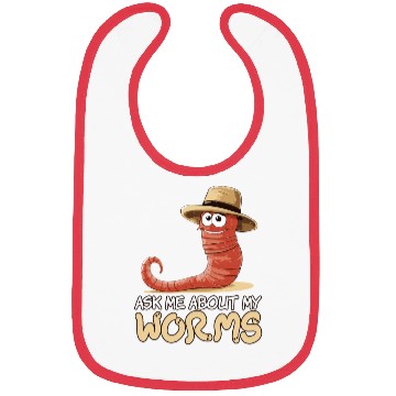 Discover Ask Me About Worms Worm Farming Vermicompost Bibs
