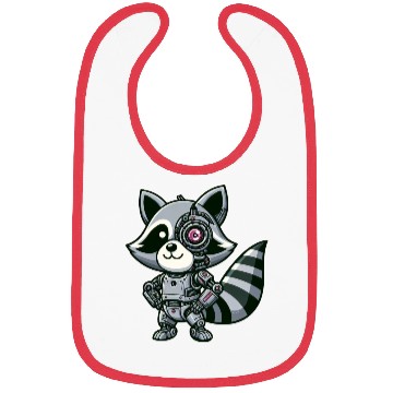 Discover Cool Raccoon Robot Bibs