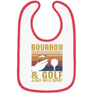Discover Bourbon Golf Funny Golfer Bourbon Lover Bibs