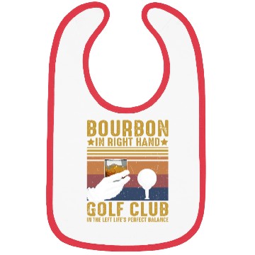 Discover Bourbon Golf Funny Golfer Bourbon Lover Bibs