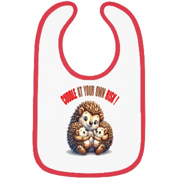 Discover Hedgehog Family Hug, Cuddle Caution Cute Bibs