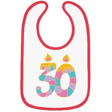 Discover Happy Birthday 30th Age Number Bibs
