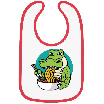 Discover Trex Eating Ramen Food Lover Gift Bibs