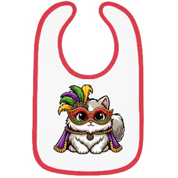 Discover Mardi Gras Persian Cat, Masked Cat Costume Bibs