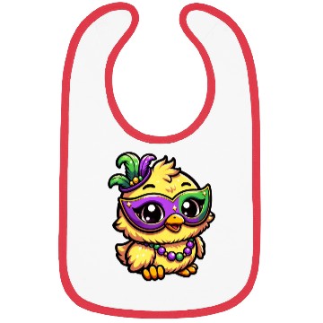 Discover Mardi Gras Chicken, Dressed-up Chick Bibs