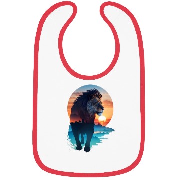 Discover Sunset Lion Bibs