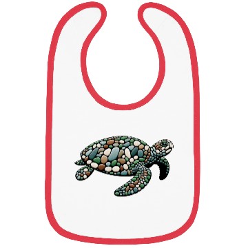 Discover Serenity Swim - Stone Mosaic Sea Turtle Bibs