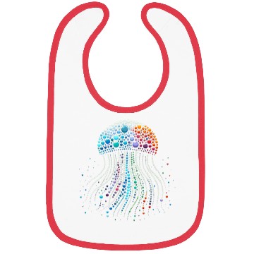 Discover Neon Abyss - Jellyfish Pebble Art Bibs