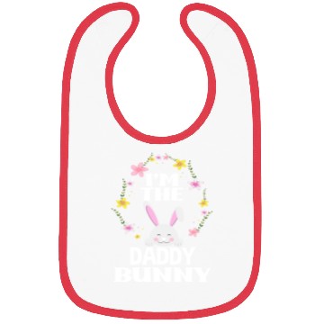 Discover I Am Daddy Easter Bunny Flower Wreath Easter Bibs