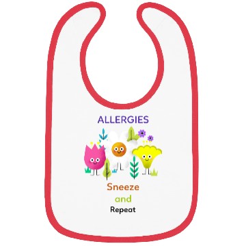 Discover Allergies Sneeze and Repeat Bibs