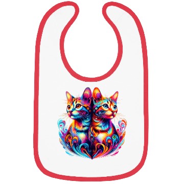 Discover Bengal Kittens Colorful Cats Bibs
