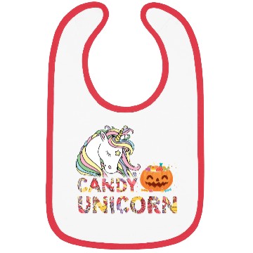 Discover Candy Unicorn Halloween Bibs
