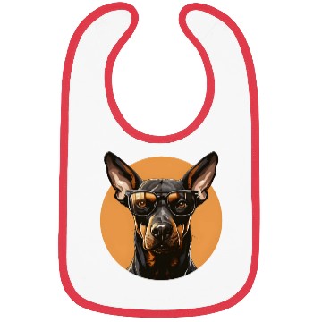 Discover Doberman natural ears Bibs