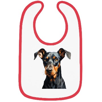 Discover Doberman natural ears Bibs