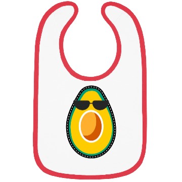 Discover Funny Avocado Face Bibs