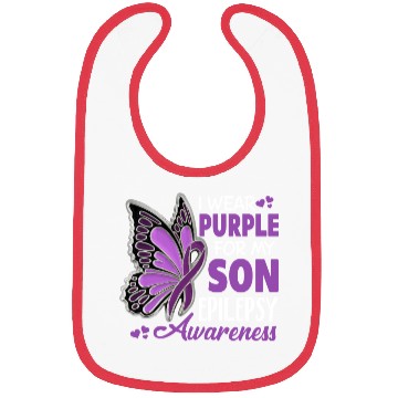 Discover I Wear Purple For My Son Epilepsy Awareness Bibs
