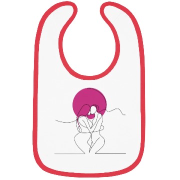 Discover Lesbian Couple Elegant LGBT Line Art Bibs