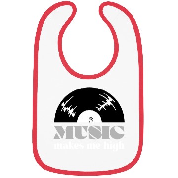 Discover Music makes me high Vinyl Bibs