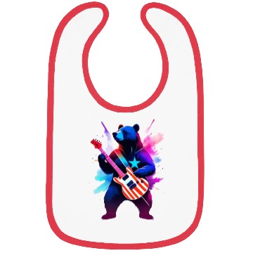 Discover Merica Bear - Rock'n Out! Bibs