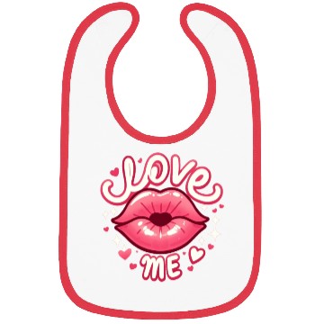 Discover Valentine love me Bibs