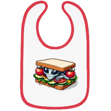 Discover Alien Hiding in a Sandwich Bibs