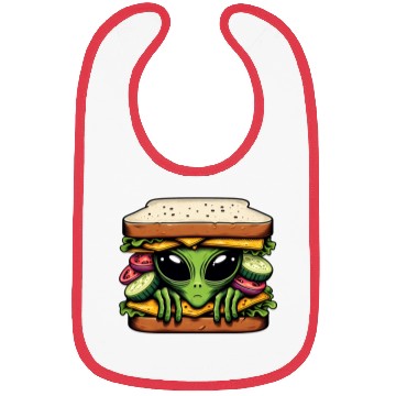 Discover Alien Hiding in a Sandwich Bibs