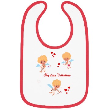 Discover Spread love and Embrace cupid's charm! Bibs
