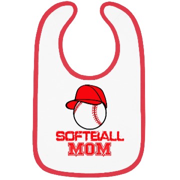 Discover Red Ball Softball Mom Passion Is Gift Bibs