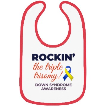 Discover Down Syndrome Awareness Triple Trisomy Rock Bibs