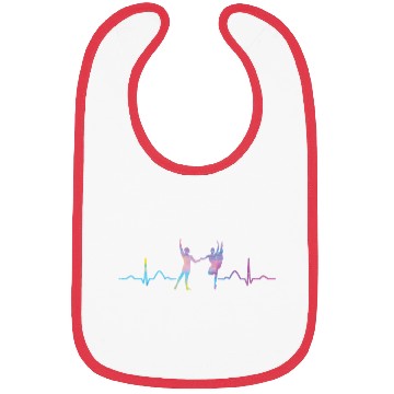 Discover Ballet Dancer Heartbeat EKG Ballerina Bibs