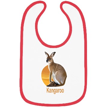 Discover cute kangaroo animal Bibs