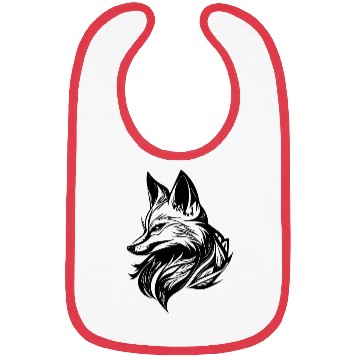 Discover Elegant Cunning Fox In Tattoo Ink Bibs