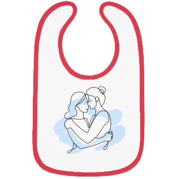 Discover Abstract Line Art Lesbian Couple Bibs