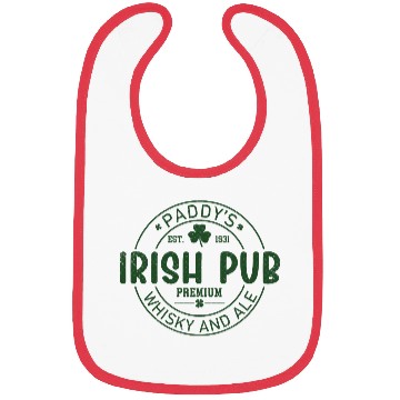 Discover Irish Pub Whisky and Ale, St Patricks Day Bibs