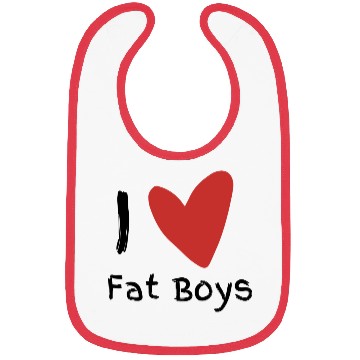 Discover I love fat boys funny Bibs